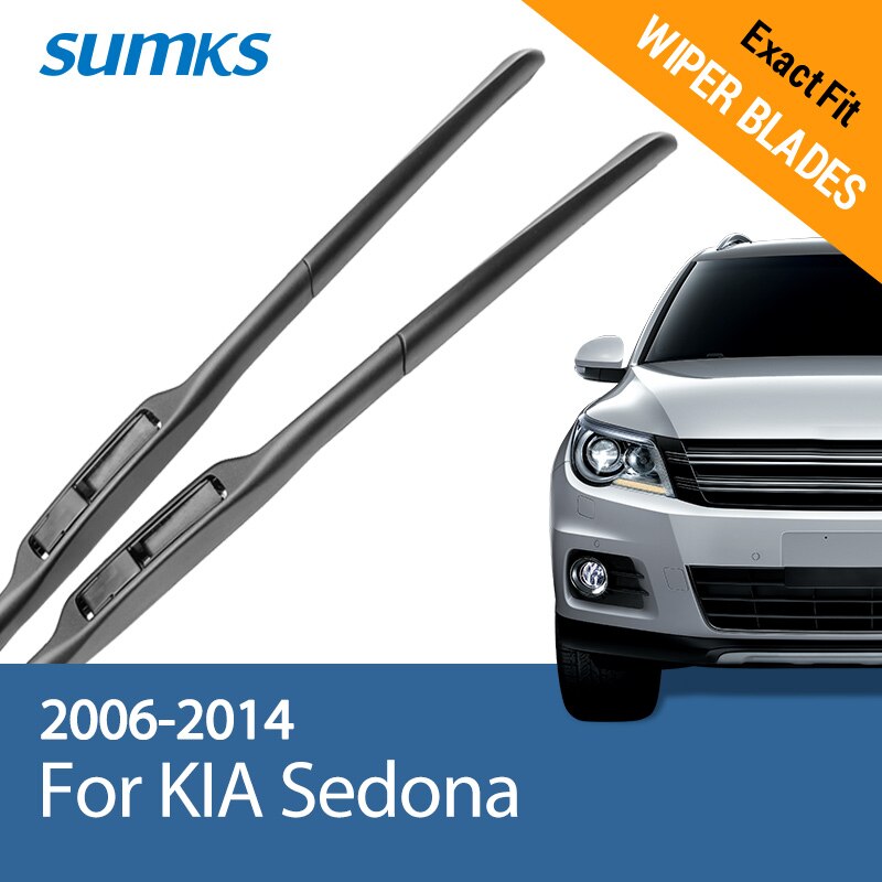 SUMKS Wiper Blades for KIA  26  18 Fit Hook Arms 2006 2007 2008 2009 2010 2011 2012 2013 2014